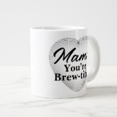 Mama, du bist braun-schön Jumbo-Tasse (Vorderseite Rechts)