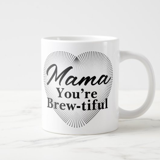 Mama, du bist braun-schön Jumbo-Tasse (Rechts)