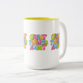 "Mama, du bist ihr Flügel" Zwei-Tonen-Tasse - schö Zweifarbige Tasse (VorderseiteRechts)