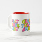 "Mama, du bist ihr Flügel" Zwei-Tonen-Tasse - schö Zweifarbige Tasse (Vorderseite Links)