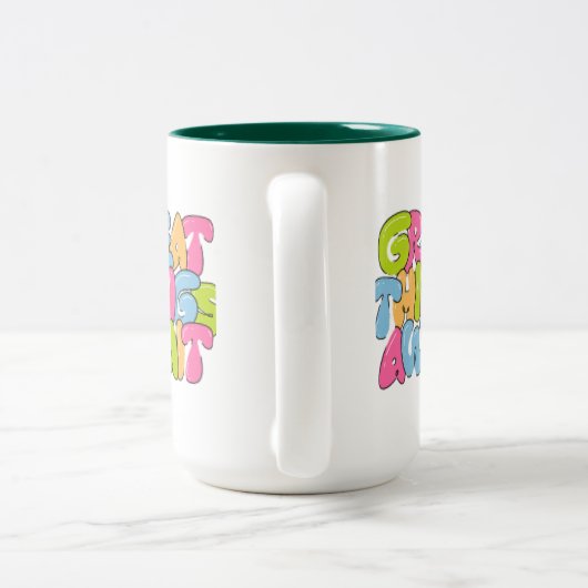 "Mama, du bist ihr Flügel" Zwei-Tonen-Tasse - schö Zweifarbige Tasse (Henkel)