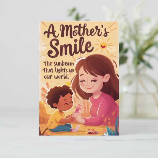 "Mama, du bist mein ewiger Sonnenschein" Grußkarte Dankeskarte (Stehend Vorderseite)