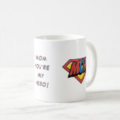 Mama, du bist mein Held personalisierter Kaffeebec Kaffeetasse (VorderseiteRechts)