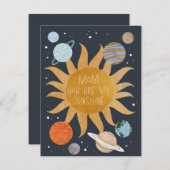 Mama du bist mein Sonnenschein Feiertagskarte (Vorne/Hinten)