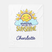 Mama, du bist mein Sonnenschein | Niedlicher Mutte Fleecedecke (Vorderseite)