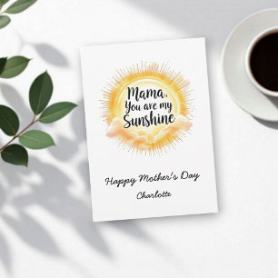 Mama, du bist mein Sonnenschein Niedlicher Mutte Karte