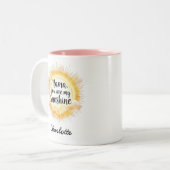 Mama, du bist mein Sonnenschein | Niedlicher Mutte Zweifarbige Tasse (Vorderseite Links)