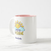 Mama, du bist mein Sonnenschein | Niedlicher Mutte Zweifarbige Tasse (Vorderseite Links)