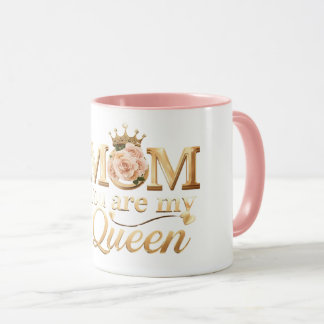 Mama, du bist meine Königin Gold-Typografie-Design Tasse