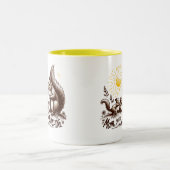 Mama, du bist meine Sonnenscheins-Eichhörnchenfami Zweifarbige Tasse (Mittel)