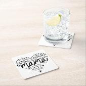 Mama du bist rechteckiger pappuntersetzer (Vor Ort)