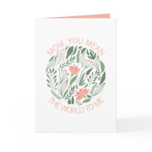 Mama, du hast mir die Welt zur Muttertagskarte Gem