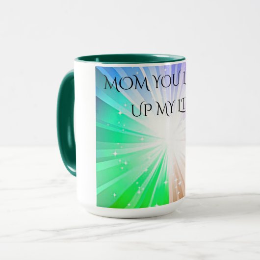 "MAMA DU LEUTE MEIN LEBEN" KAFFEE ODER TEA-TASSE. TASSE (Vorderseite Links)