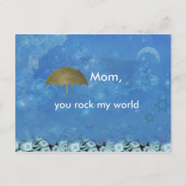 Mama, du rockst meine Welt Postkarte