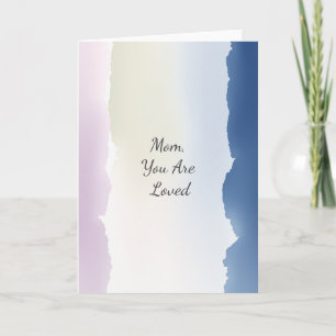 Mama Du wirst geliebt Pastell-Farbblock design Karte