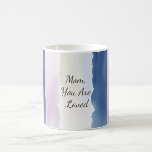 Mama, du wirst geliebt Pastell-Farbenblöcke Kaffeetasse