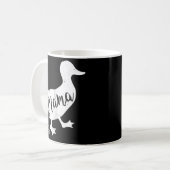 Mama Duck und 1 Baby Duckling Fun Mama Kaffeetasse (Vorderseite Links)