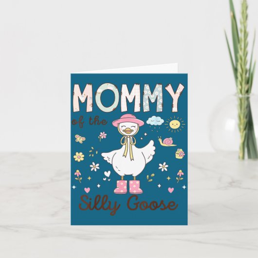 Mama Dummer Gänschen Erster Geburtstag Illustratio Karte (Vorderseite)