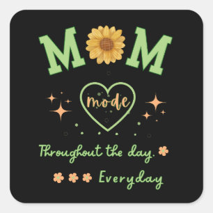 MAMA durch den Alltag der Mutter Quadratischer Aufkleber