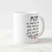 Mama egal, was das Leben in Ihrer Kaffeemaschine T Jumbo-Tasse (Vorderseite Rechts)