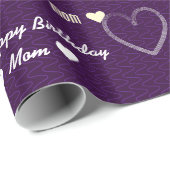 Mama Eggplant Floral Geschenkpapier (Rolleneckpunkt)