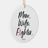 Mama Ehefrau Bekämpfen Brustkrebs Überleben maßges Keramik Ornament (Rechts)