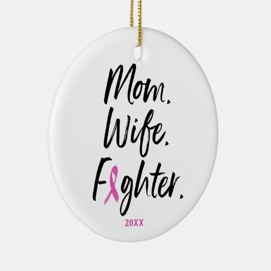 Mama Ehefrau Bekämpfen Brustkrebs Überleben maßges Keramik Ornament (Rechts)