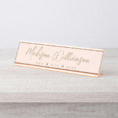 Mama, Ehefrau, Boss Custom Elegant Trendy Script r Schreibtischnamensplakette (Vorderseite )