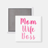 Mama Ehefrau Boss Gradientenrosa benutzerdefiniert Magnet (Vorderseite/Rückseite)