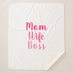 Mama Ehefrau Boss Gradientenrosa benutzerdefiniert Sherpadecke