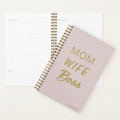Mama Ehefrau Boss Quote l Blush Pink & Gold Script Planer (Anzeige)