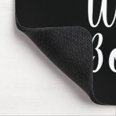 Mama Ehefrau Boss Schwarz-weißes benutzerdefiniert Mousepad (Ecke)
