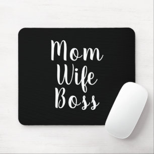 Mama Ehefrau Boss Schwarz-weißes benutzerdefiniert Mousepad