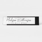 Mama, Ehefrau, Boss Trendy Brush Script Imitate Ma Schreibtischnamensplakette (Vorderseite )