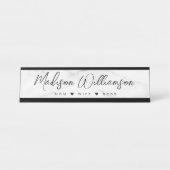 Mama, Ehefrau, Boss Trendy Brush Script Imitate Ma Schreibtischnamensplakette (Vorderseite )