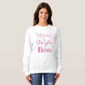 Mama Ehefrau Boss Typografie Sweatshirt (Vorne ganz)