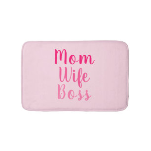 Mama Ehefrau Chef Farbverlauf rosa benutzerdefinie Badematte