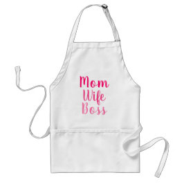Mama Ehefrau Chef heiß rosa Stilschrift modern nie Schürze