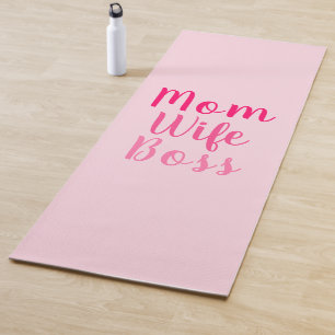 Mama Ehefrau Chef leicht rosa benutzerdefinierte S Yogamatte