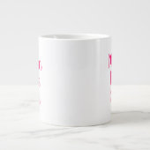 Mama Ehefrau Chef pink weiß benutzerdefinierte Skr Jumbo-Tasse (Vorderseite)