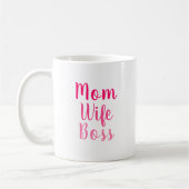 Mama Ehefrau Chef pink weiß benutzerdefinierte Skr Kaffeetasse (Links)