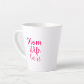 Mama Ehefrau Chef pink weiß benutzerdefinierte Skr Milchtasse (Linke Ecke)