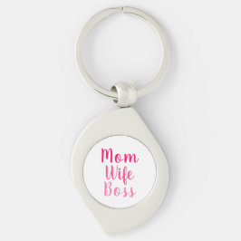 Mama Ehefrau Chef rosa weiße benutzerdefinierte Sk Schlüsselanhänger