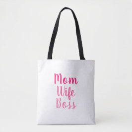 Mama Ehefrau Chef rosa weiße Drehbuch stilvoll chi Tasche