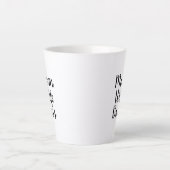 Mama Ehefrau Chef Schwarz-weißer benutzerdefiniert Milchtasse (Vorderseite)