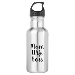 Mama Ehefrau Chef schwarzer benutzerdefinierter Sk Edelstahlflasche