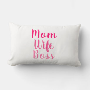 Mama-Ehefrau rosa, benutzerdefiniertes Skript styl Lendenkissen