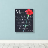 Mama ehrt ihre Bibelsprichwörter 31:31 Leinwanddruck (Insitu (Holzboden))