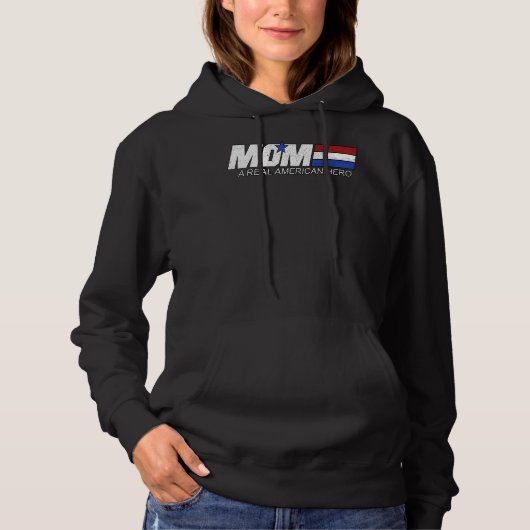Mama ein echter amerikanischer Held Hoodie (Vorderseite)