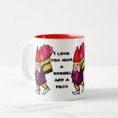 MAMA EIN SCHEFFEL UND EINE PECK-Tasse Zweifarbige Tasse (Vorderseite Links)